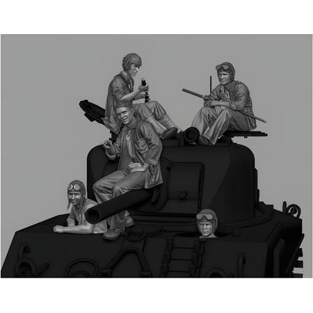 PTO Sherman Crew (5 Figures)