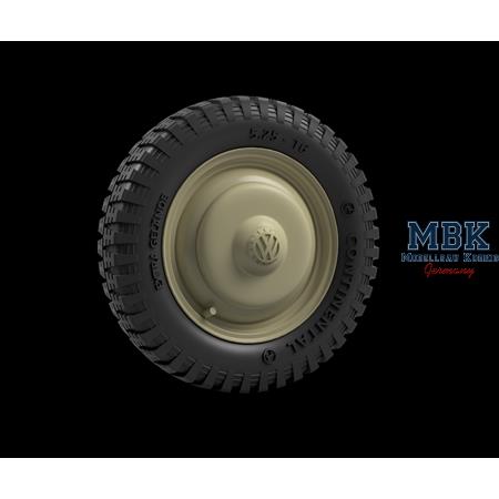 VW Kübelwagen wheels w/ protective cap (early)