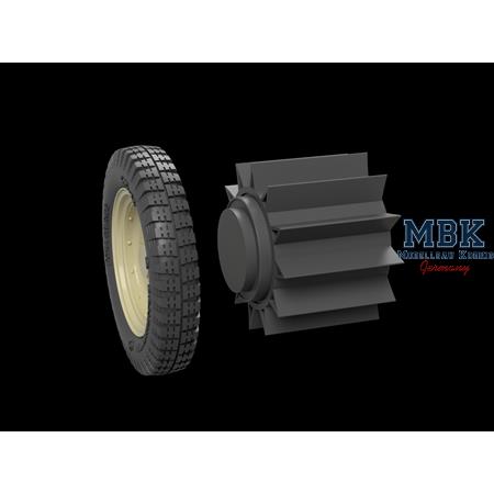 VW Typ 82 / Typ 166 wheels w/ Snow-rollers