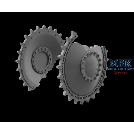 Pz. Kpfw II burn out wheels set