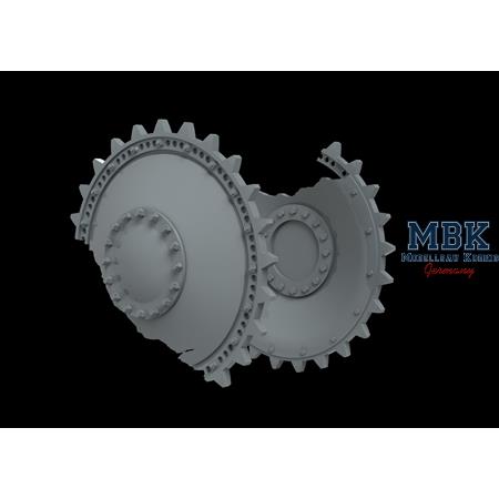 Pz. Kpfw II burn out wheels set