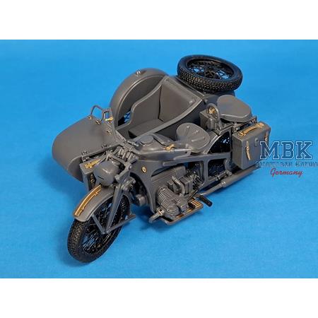 1/35 KS600 Motorcycle & Sidecar PE & 3D Part Set