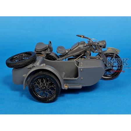 1/35 KS600 Motorcycle & Sidecar PE & 3D Part Set