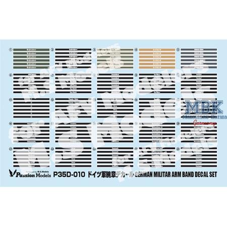 1/35 German Military Arm Band Decal Set