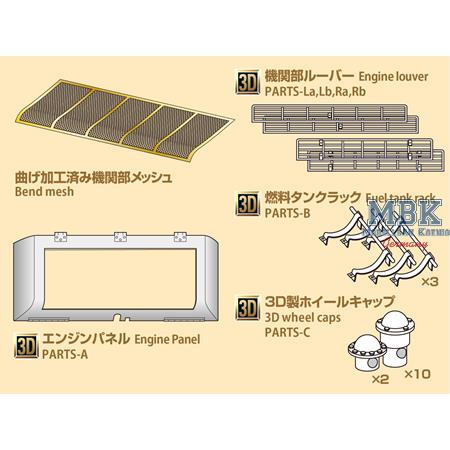 1/35 T-34 series 3D Engine Panel Set