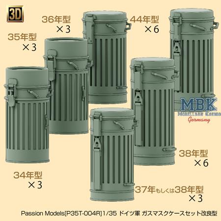 1/35 WWII German Gas Mask Container Set (Improved)