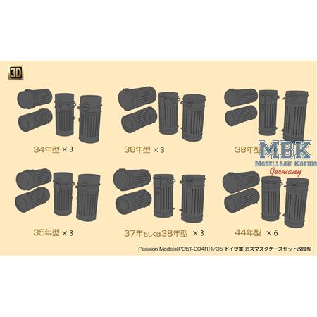 1/35 WWII German Gas Mask Container Set (Improved)