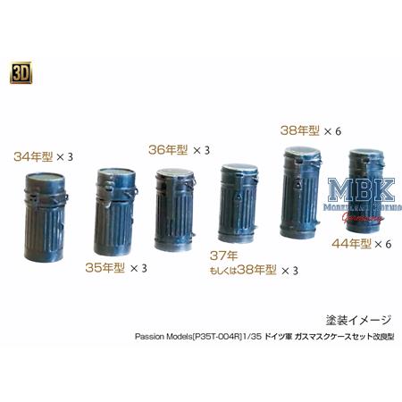 1/35 WWII German Gas Mask Container Set (Improved)