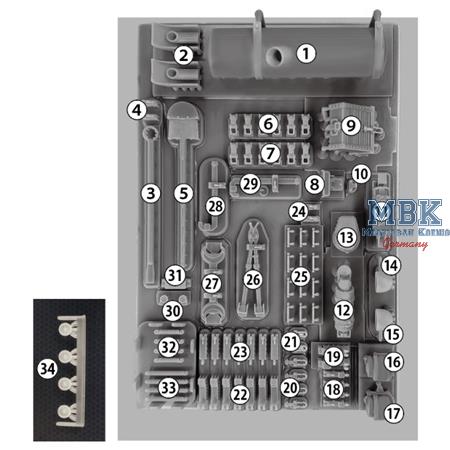 1/35 Panzerkampfwagen IV Ausf.F/G 3D Part Set