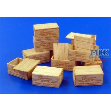 US wooden crates condensed Milk
