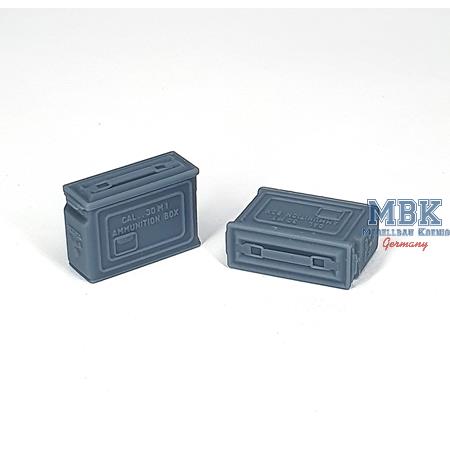 US 30 cal ammo boxes / Munitionskistten (6x)