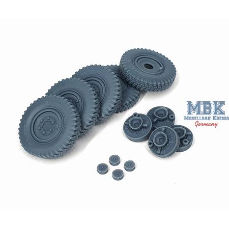 Sd.Kfz 222 late wheels set (weighted) Typ 3 (TAM)