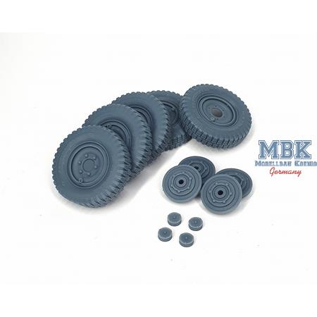 Sd.Kfz 222 late wheels set (weighted) Typ 1 (HB)