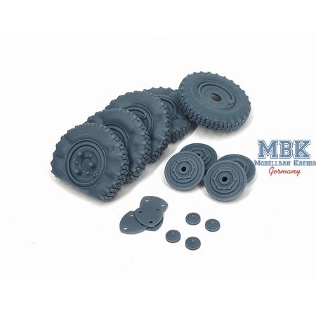 Sd.Kfz 222 early flat wheels set Typ 2 (HB)