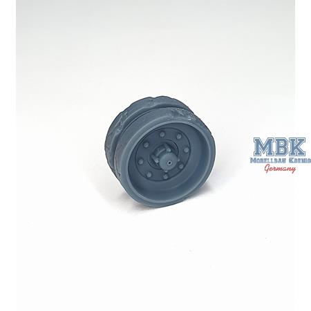 Leopard 1 MBT chassis damaged road wheels