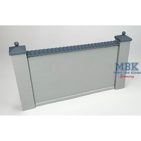 Primed wall w/pillars & italian tiles -12,5x6,5 cm