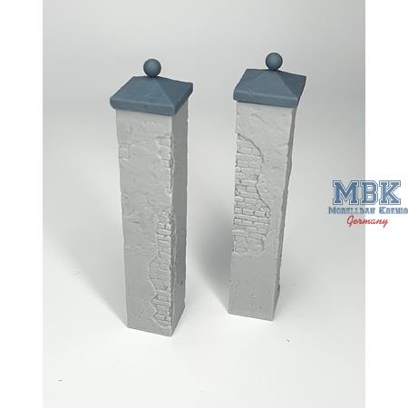 Primed brick pillars cracked / Pfeiler (2 pcs)