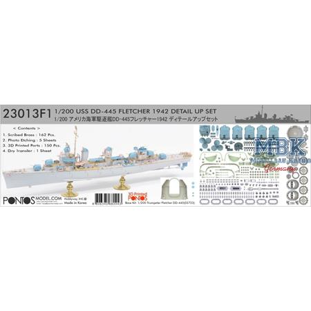 USS DD-445 Fletcher 1942 Detail up Set 1/200