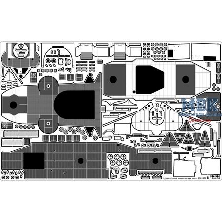 USS DD-445 Fletcher 1942 Detail up Set 1/200