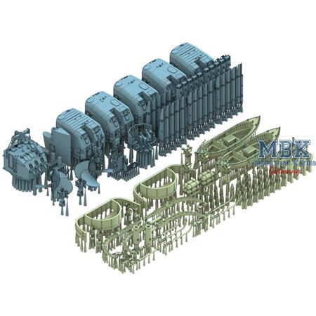 USS DD-445 Fletcher 1942 Detail up Set 1/200