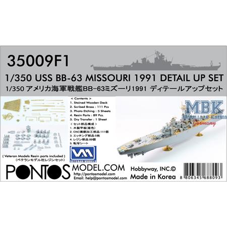 USS BB-63 Missouri 1991 Detail Up Set 1/350