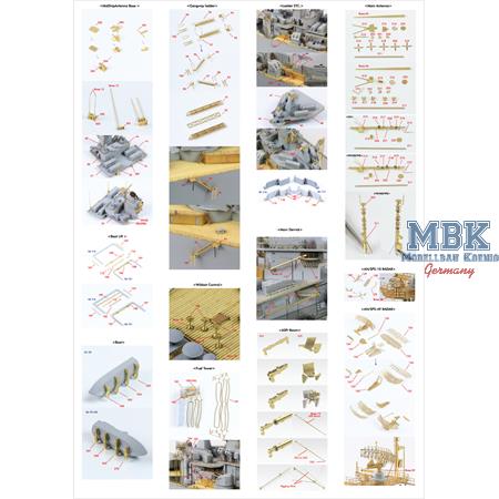 USS BB-63 Missouri BATTLESHIP Detail Up Set 1/350