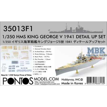 HMS KING GEORGE V 1941 Detail Up Set 1/350