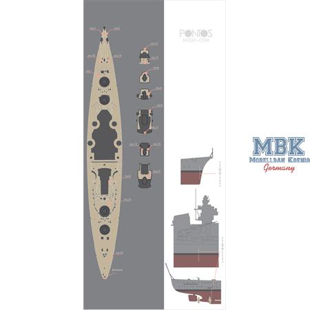 Bismarck Wooden Deck set 1/350