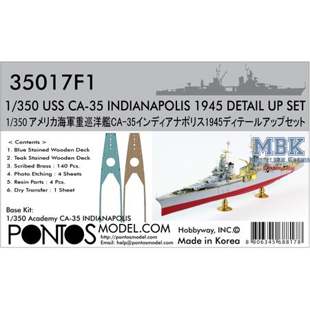 CA-35 Indianapolis 1945 Detail Up Set 1/350