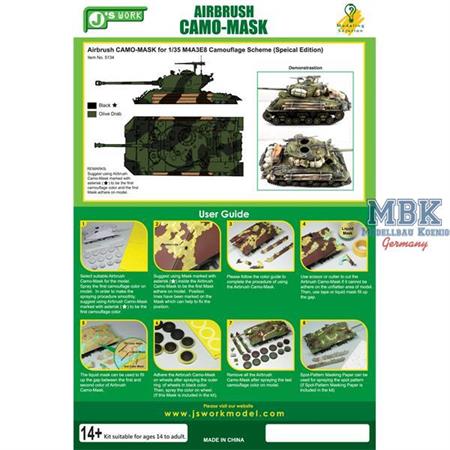 Airbrush CAMO-Mask forM4A3E8 Camouflage Special Ed