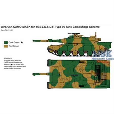Airbrush CAMO-MASK JGDSF MBT Type 90 Camo Scheme