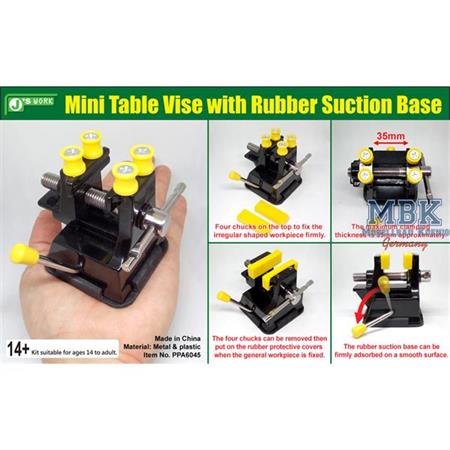 Mini Table Vise w/ rubber suction Base