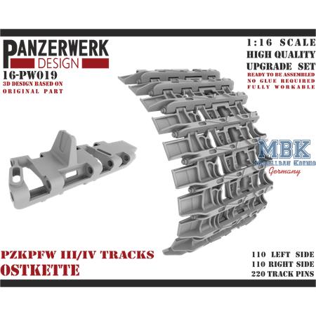 Panzer III/IV Ostkette Tracks 1/16