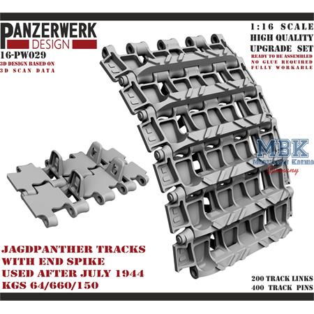 Jagdpanther tracks KGS 64/660/150 w/end spike 1/16