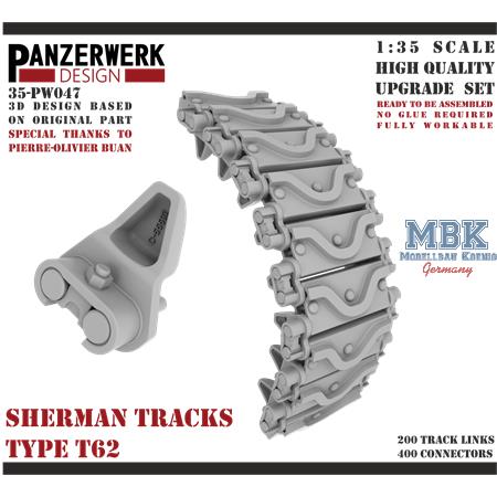 Sherman Type T62 Tracks 1/35