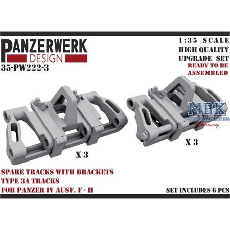 Spare tracks w.brackets type 3a Panzer IV F-H 1/35