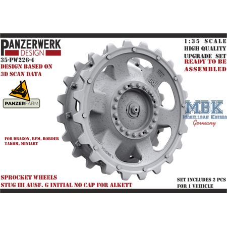 Stug III sprockets Alkett no hub cap