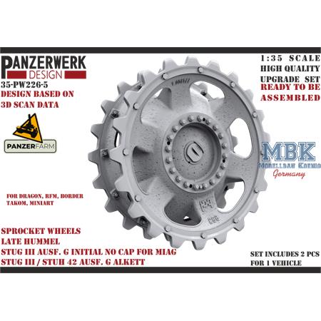 Stug III sprockets MIAG no hub cap