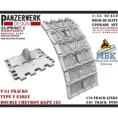 T-34 V early double chevron Tracks 1/35