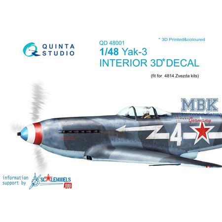 Yak-1 (early) 3D-Printed & coloured Interior