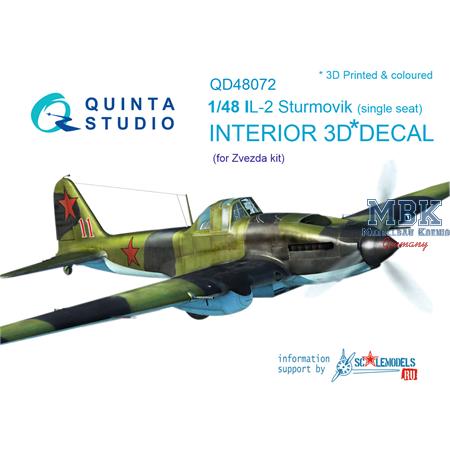 Il-2 Single seater 3D-Printed & coloured Interior