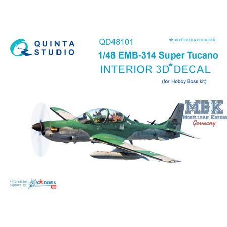 EMB-314 Super Tucano  3D-Printed & coloured Int.
