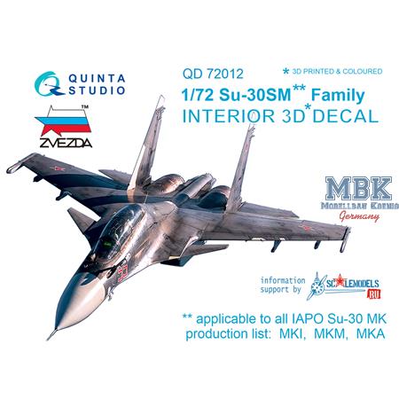 Su-30SM Family 3D-Printed & coloured Interior