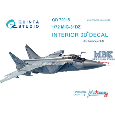 MiG-31DZ 3D-Printed & coloured Interior