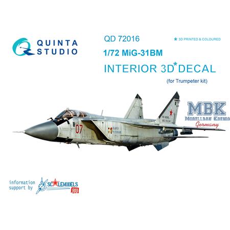 MiG-31BM 3D-Printed & coloured Interior