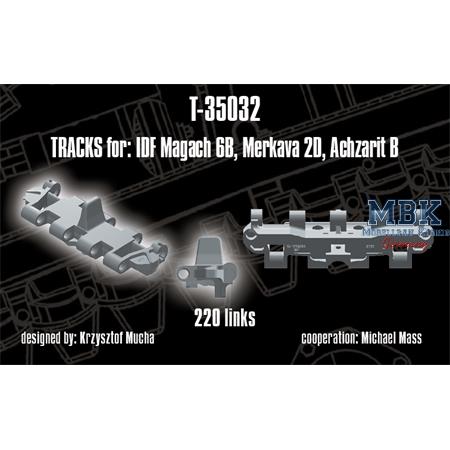 IDF Magach 6B, Merkava 2D, Achzarit B tracks