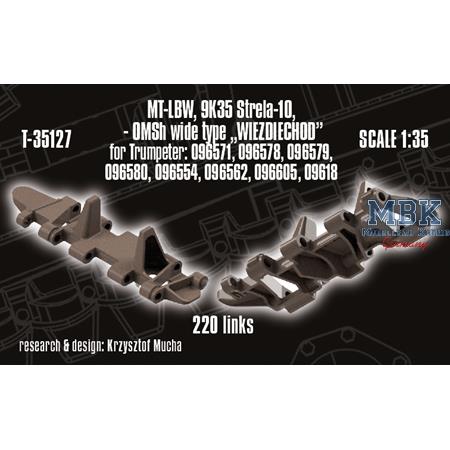 OMSh wide tracks WIEZDIECHOD for MT-LBW, 9K35
