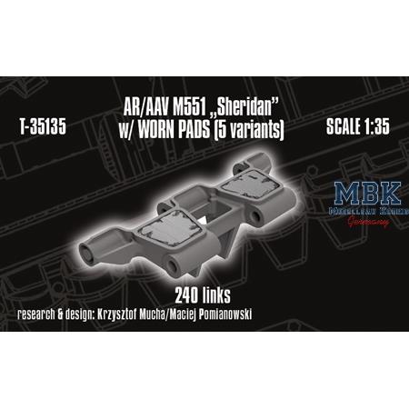 AR/AAV M551 Sheridan tracks w/worn pads