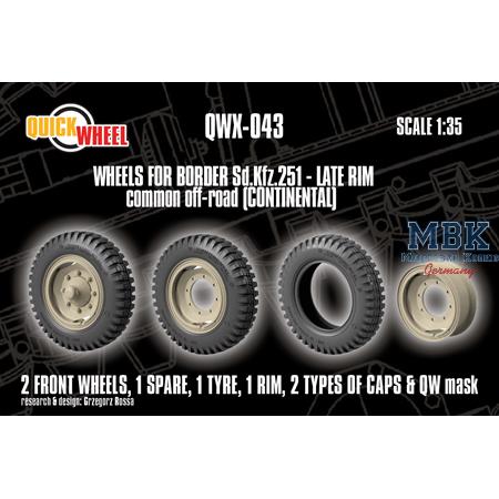 Sd.Kfz.251 late common offroad wheels, Continental