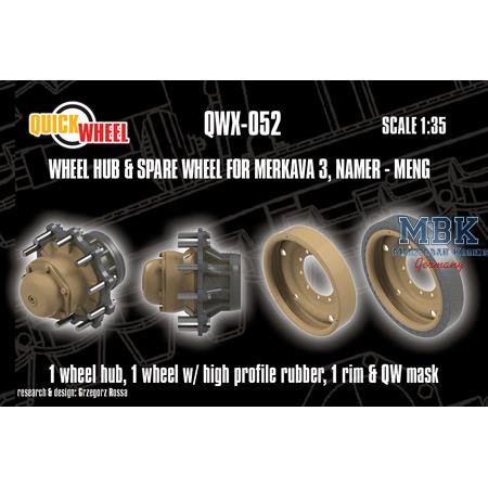 Merkava 3, Namer Wheel Hub (early) & Spare wheels